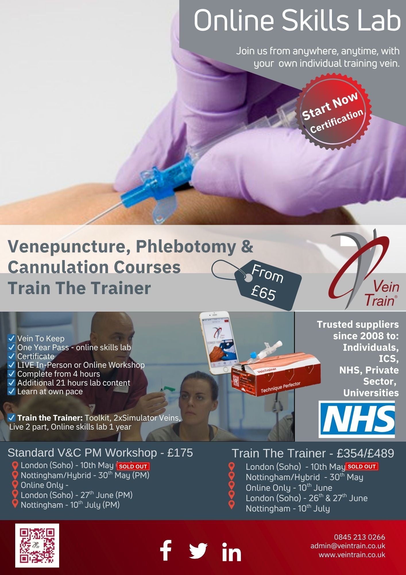 TT3 - Trainer Halo Taster: Course, 10 Veins and 10 Elearning
